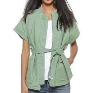 Madewell Hilltop short sleeve frosted willow jacket